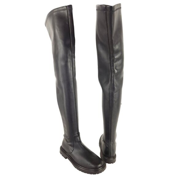 Staud Faux-Leather Belle Boots Size 37 US 7 Black $495 - Picture 4 of 15